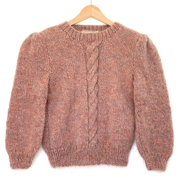 Helena Ruuth Womens Vintage Chunky Knit Sweater Handmade in Ireland Mohair Wool - Picture 1 of 10